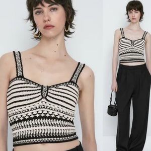 Massimo Dutti NWT knit jacquard top